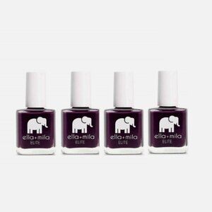4 Pack ella+mila Nail Polish ELITE Collection Little Plum Dress